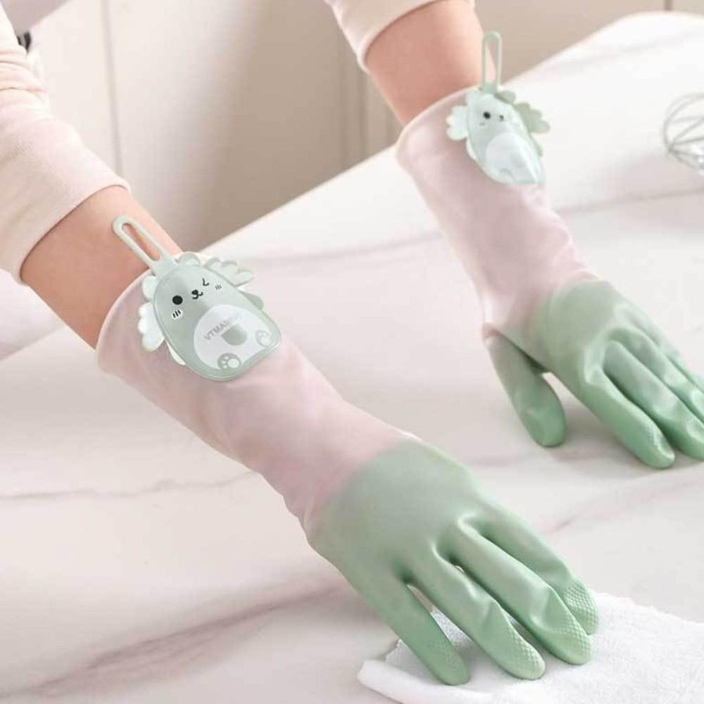 Natural Latex Dishwashing Gloves Waterproof Latex Protective Gloves For Laundry Cleaning