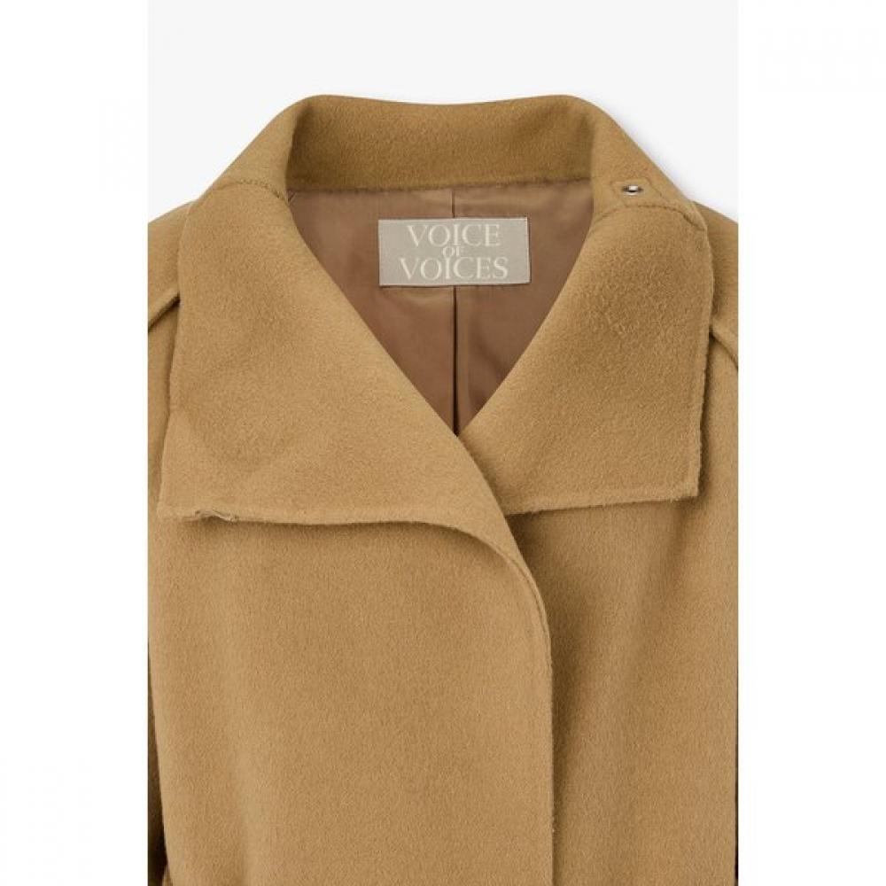 Voice Of Voices Cashmere Blend High Neck Half Coat 7156416002