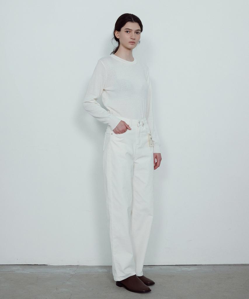 NON AND NON Kma Straight Corduroy Pants_Nfpt5310 (Ivory)