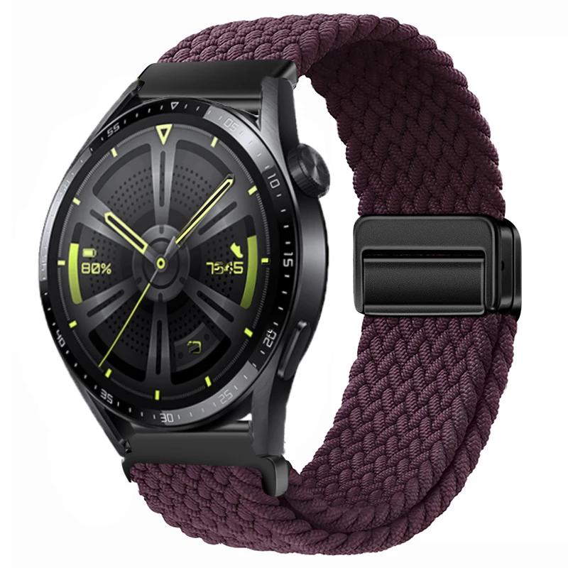 22 мм 20 мм Плетеный нейлоновый ремешок для Huawei Watch 4/3/GT4-3 Samsung Watch 6/5/4/3 Тканевый браслет Наручный ремешок Amazfit GTR 4/GTS4