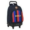 School Rucksack with Wheels FC. Barcelona Maroon Navy Blue 33 X 45 X 22 Cm