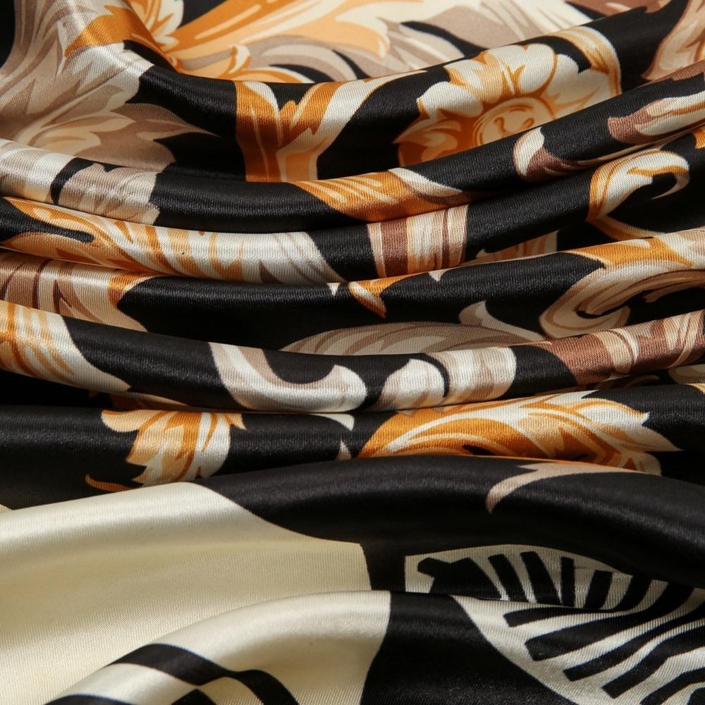 Satin Silk Large Hair Bandana Square Female Shawl Wrap Fashion Women Head Scarf