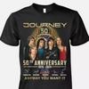 Футболка 50-летний юбилей Journey 1974-2024 Signature Anyway You Want It Футболка Унисекс