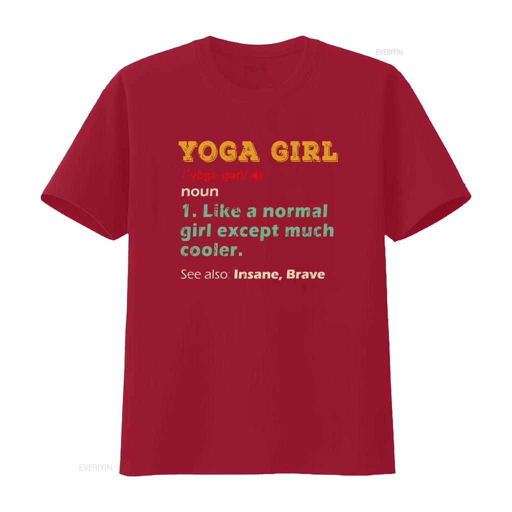 Yoga Girl T Shirt Instructor Lover Womens Meditation For Women Cute Girls Definition Print Cool vintage Washed
