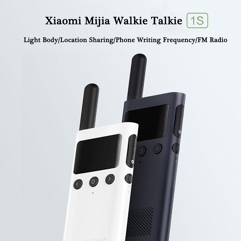 Xiaomi Mijia Smart Walkie Talkie 1S с FM-радиодинамиком, управление через приложение для смартфона, Bluetooth, обмен местоположением, быстрый командный разговор на открытом воздухе