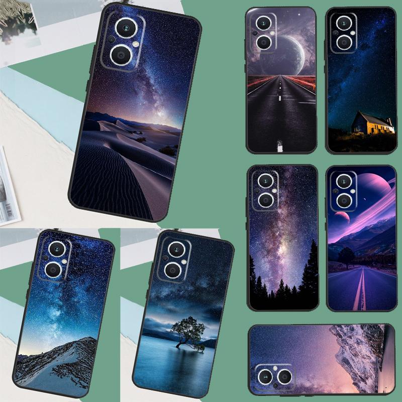 Star Space Moon Night Case For OPPO Reno 13 13F 12 11 F 8T 7 8 10 Pro OPPO Find X8 Pro X6 X3 X5 Lite Cover Funda