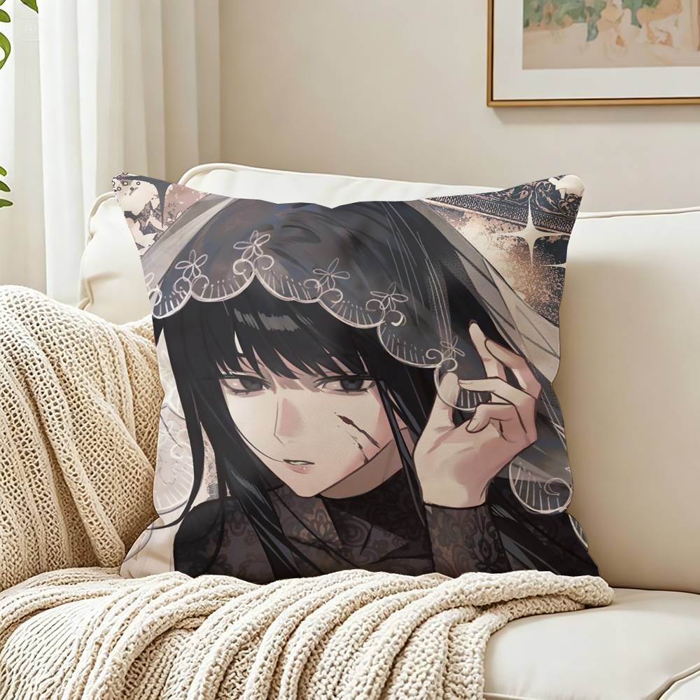 OOsaragi SSakamoto Days Customizable Square Cushion Cover Double Sided Print Pillow Case
