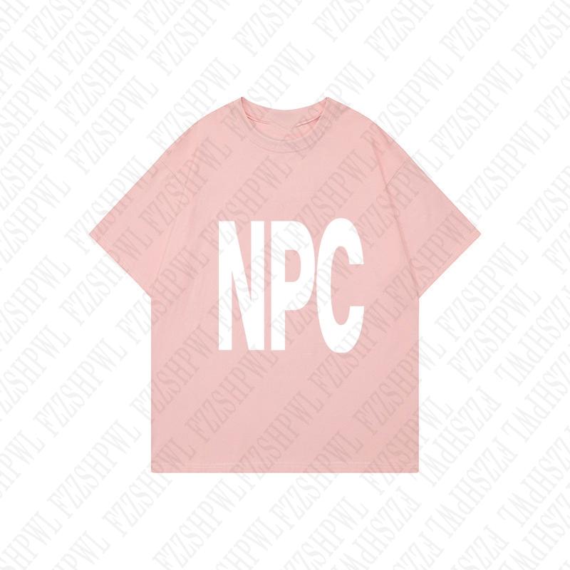 NPCOversized Harajuku Letter Print Casual Y2K Cotton Tshirt Men Clothes ONeck Hiphop Punk Streetwear Short Sleeve Top Summer