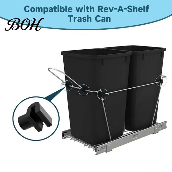 3D Printed PLA Mounting Bracket Pull-Out Trash Can Connector, Durable Garbage Bin Rack Replacement Clip for Pull Out Repair Parts, Waste Container