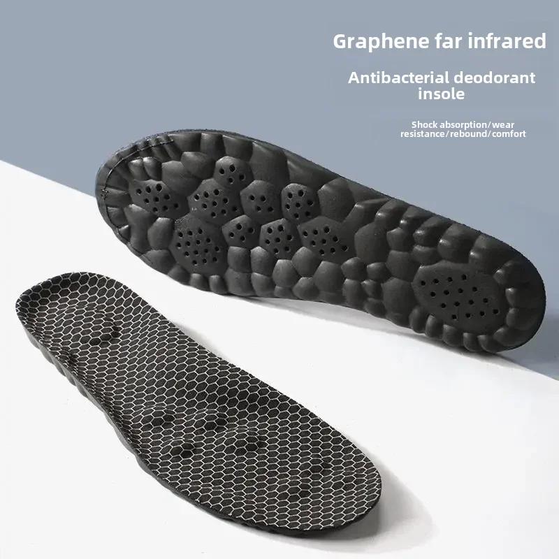 Antibacterial Deodorizing Massage Sports Shoe Insoles Carbon Activated Charcoal Sole Absorbent Sweat Absorbent Breathable