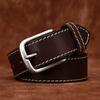 Мужской ремень в стиле ретро, ​​первый слой из воловьей кожи, модный универсальный повседневный джинсовый ремень, мужской ремень