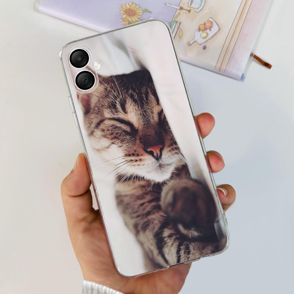 Case For Samsung Galaxy A06 4G 6.7" Cute Cartoon Astronaut Dinosaur Soft Silicon TPU Cover For Samsung A06 SM-A065F Phone Case