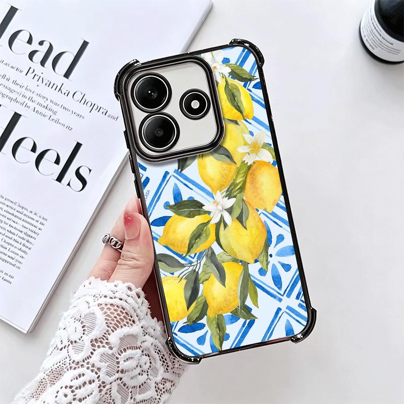 Летние Фрукты Лимон Мягкий Чехол Для Телефона Для Xiaomi Redmi Note 14 15 Pro Plus 13 12 11S 11T 5G 10 9S 9 Покрытие Защита От Падения Fundas