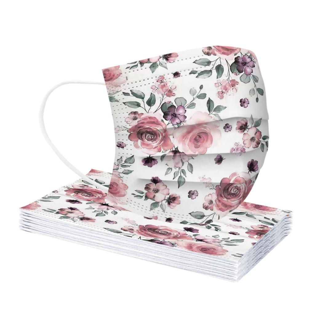 (Отличный дом)Одноразовая дышащая маска из спанлейса для взрослых с принтом