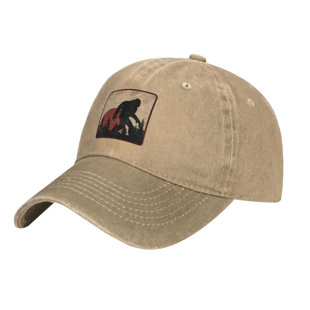 Бейсболка Sunrise Bigfoot, кепка Trucker Dad Hat, забавная игровая кепка Sasquatch, унисекс-стиль для активного отдыха, для мужчин, женщин, подростков, взрослых, подарки