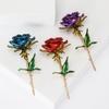 Модная одежда Роза Капелька Масляная Роза Брошь Металлическая Анти-Светоотражающая Булавка Брошь