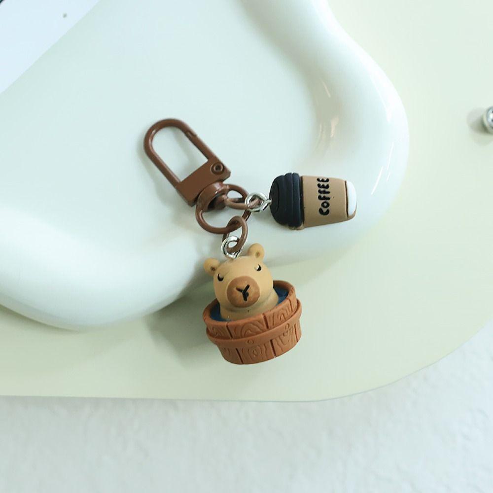 Cute Capybara Keychain Kawaii Car Key Ring New Bag Accessories Pendant