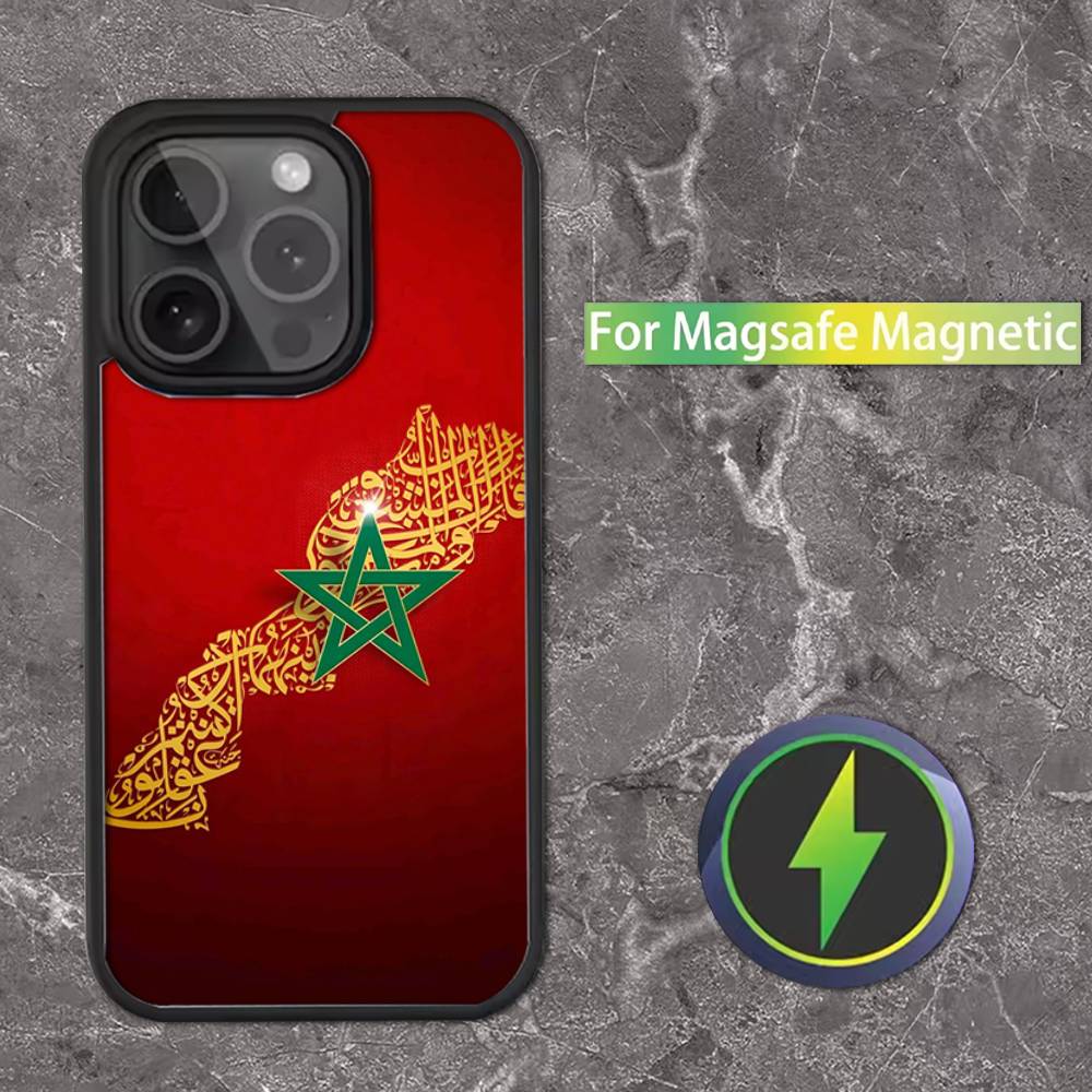 Morocco Flag PassportS Phone Case For iPhone 17,16,15,14,13,12,11,Pro,Max,Plus,Mini,SE4,E Magnetic For Magsafe Wireless