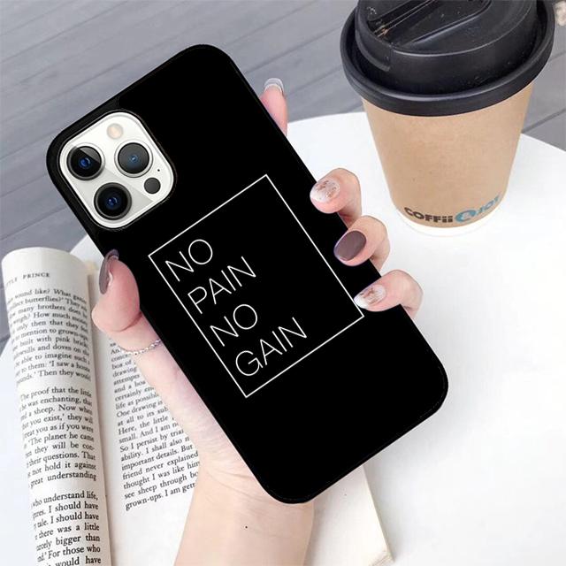 No Pain No Gain Training Phone Case For iPhone 17 Air 13 12 14 15 16 Cover For Apple Pro Max Plus Coque