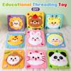 Non-Finished Cute DIY Wool Felt Kit Cartoon Animal Handcraft Needle Felting Kit for Needle Material Pack for Kids Beginner Gift