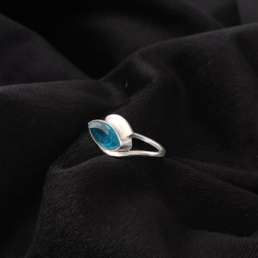 Apatite Gemstone 925 Sterling Silver Jewelry Handmade Ring For Anniversary Gift RR-60-11