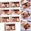 Decoration Gift Bag Christmas Candy Bags Kraft Paper Candy Boxes Cookie Package Xmas Gift Boxes