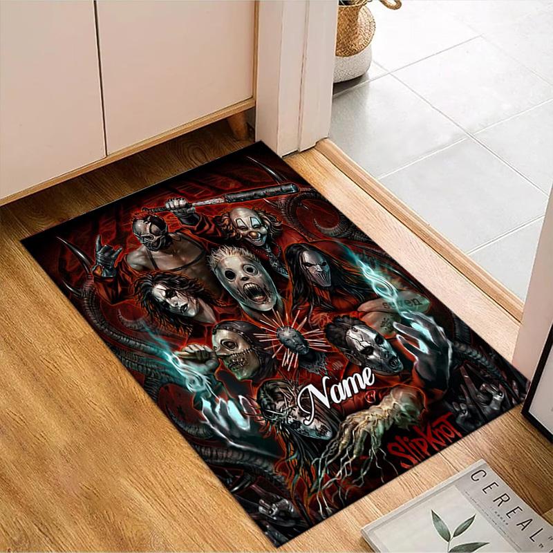 Custom Name Slipk-not Artistic Masks Rug Game Carpet, Floor Mat for Bedroom Living Room Entryway Rug, Home Decor Idea Gift for Christmas birthday