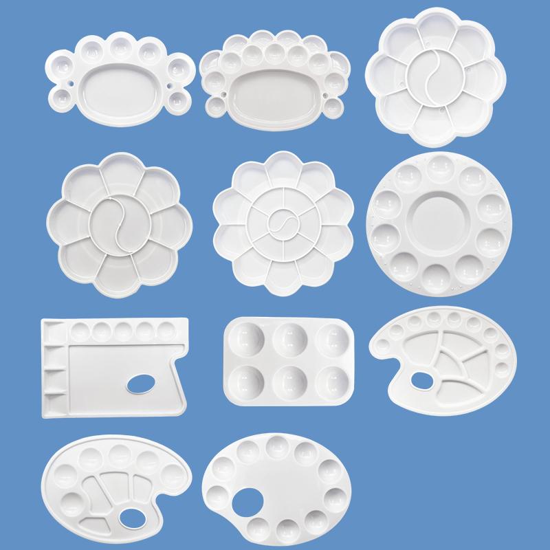 1 шт. Палитра для рисования Многоразовая Легко моется Пластиковый поддон для красок Художественные принадлежности Необходимое для любителей рисования Офис Школа ZYF
