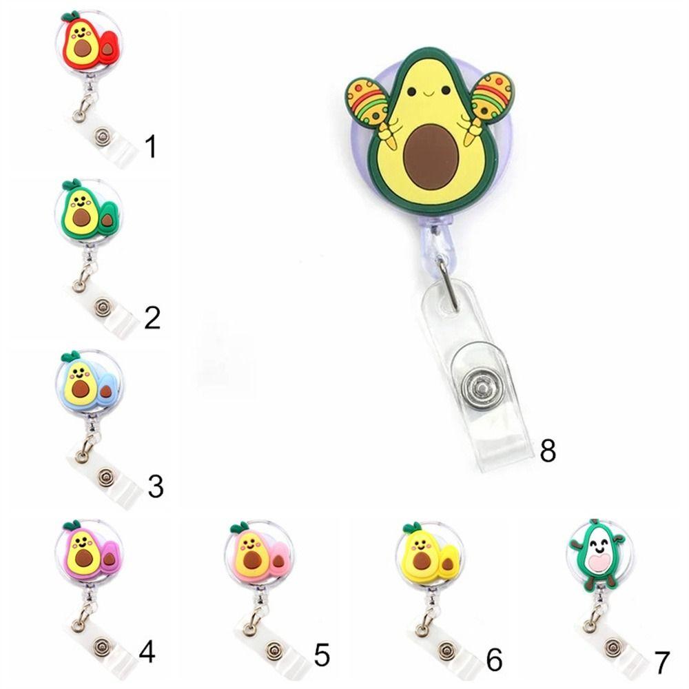 Silicone Fruits Nurse Badge Reel ID Card Retractable Badge Holder  Hospital Use