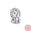 New Panda Owl Unicorn Lucky Cat Dog Lion Elephant Animal Beads Fit Charm Bracelet Women 925 Silver Jewelry