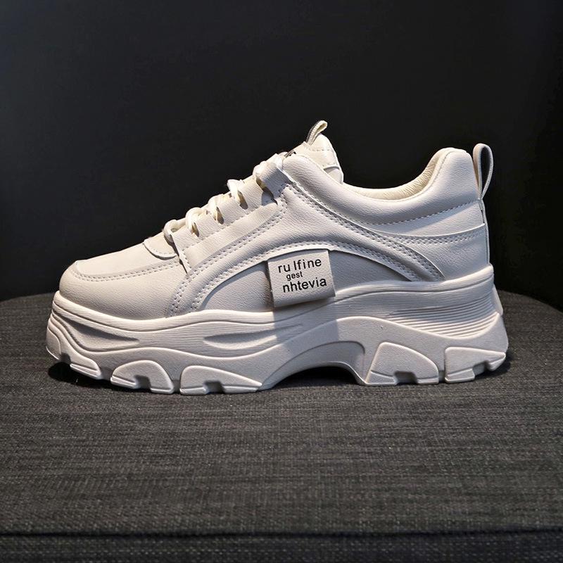 Spring New Korean Version of Dad Shoes Female Students Platform Heightening Sports Shoes Female Casual Shoes Children's Tide A