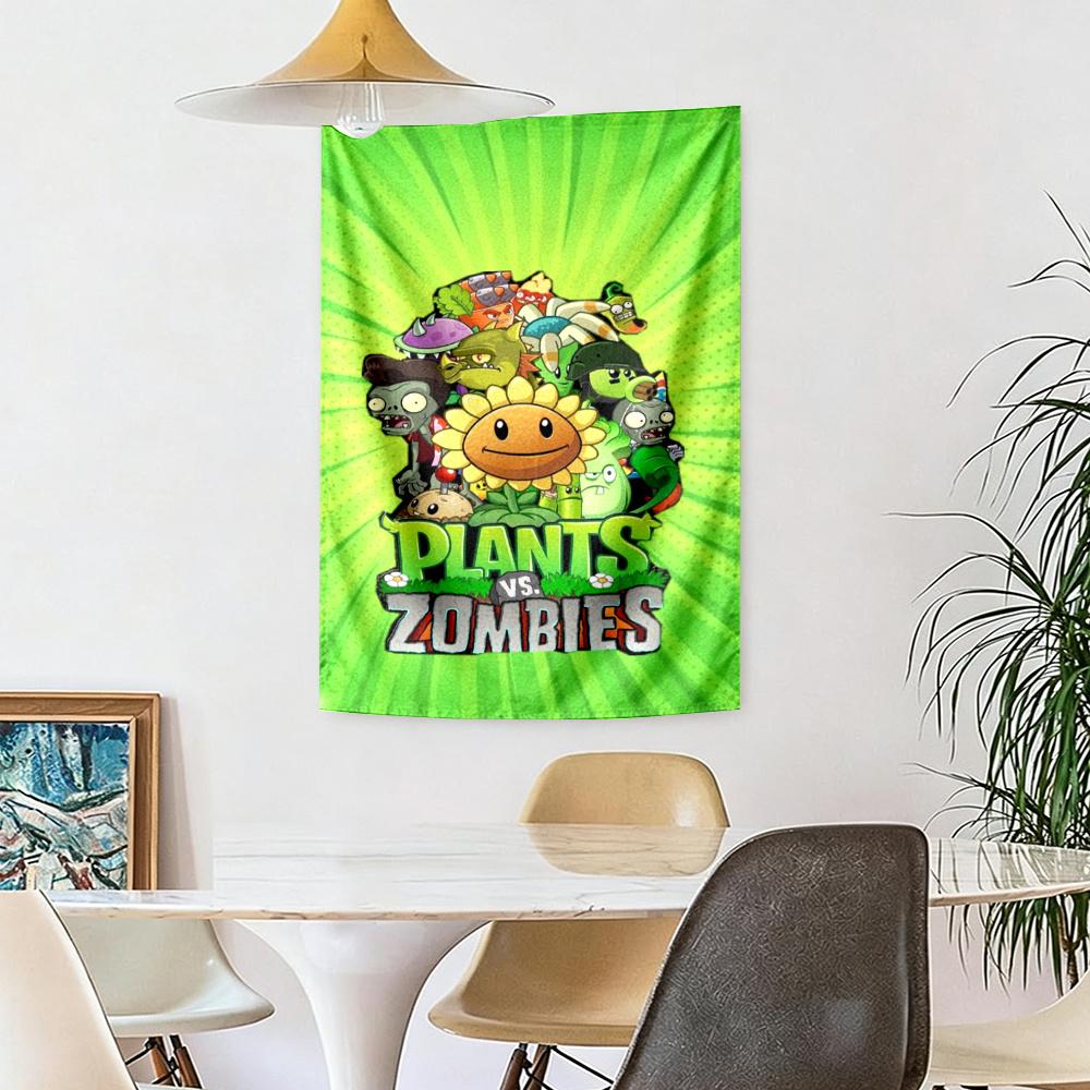 Plants Vs Zombies Aesthetic Tapestry Handmade Look Ideal For Bedroom Reading Corner Dorm Wall All Season Exotic Pattern Gift For Birthday