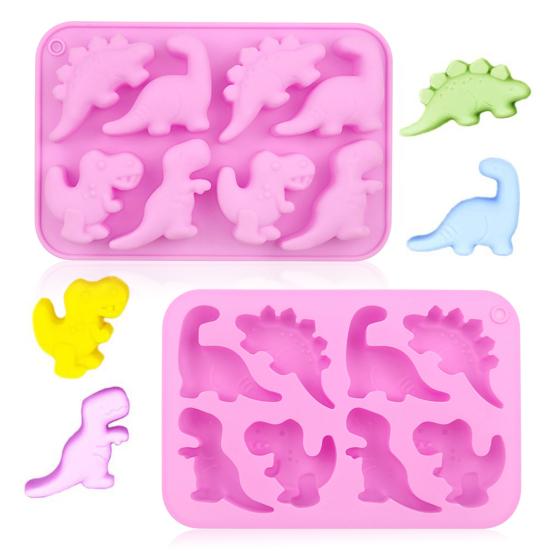 Силиконовая форма для льда в форме динозавра, гибкий ледогенератор для напитков на Хэллоуин, 8 ячеек, силиконовый лоток для льда, забавные формы для эскимо, торты-муссы из шоколада
