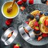 Форма для маффинов 4 дюйма, Кольца для крампсов, Набор из 20 штук, Кольца для маффинов из нержавеющей стали, Формы, Двойное кольцо для тарта, Круглое кольцо для тарта