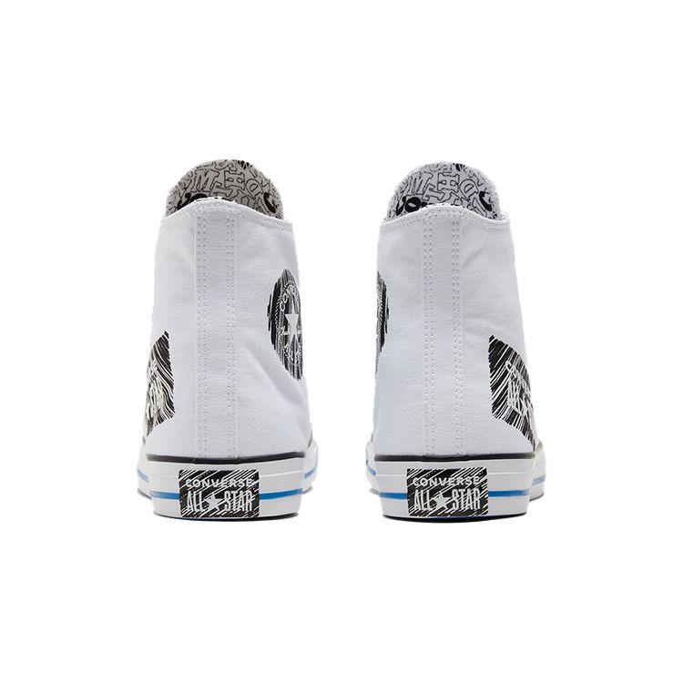 Converse Chuck Taylor All Star Vintage Versatile High-Top Canvas Sneakers Unisex Sneakers White Black 171964C