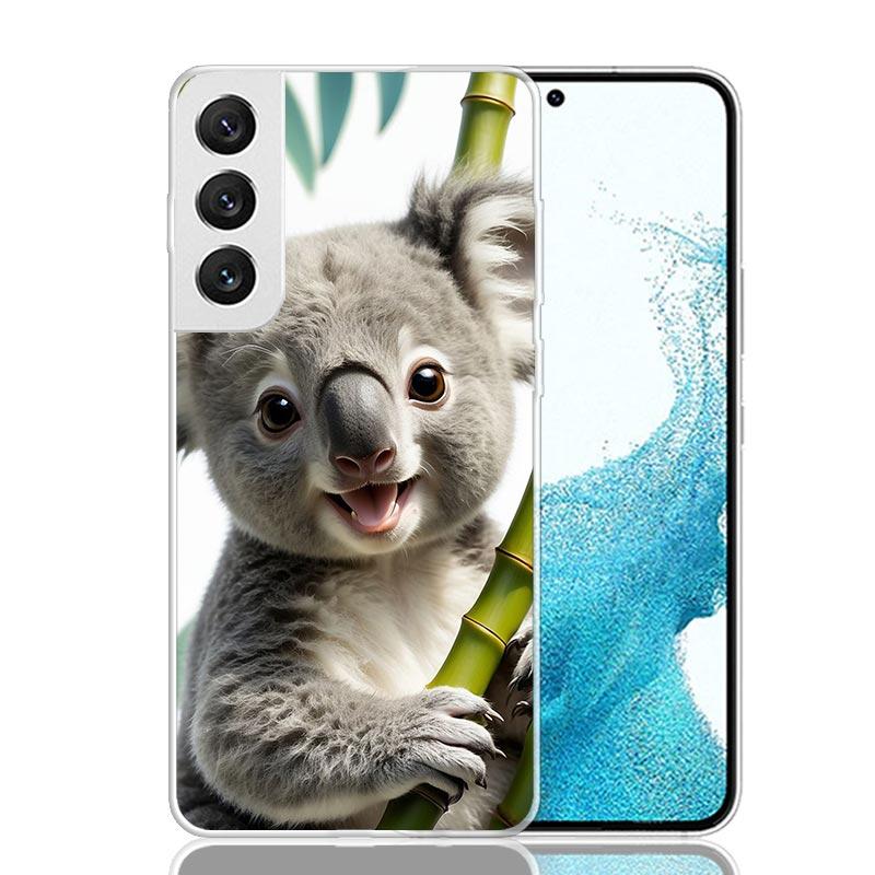 Коала Каваи Милое Животное Чехол для Телефона Для Samsung Galaxy S26 Ultra S23 S24 S25 Edge S20 FE S21 S22 Plus Мягкий Чехол с Принтом Забавный