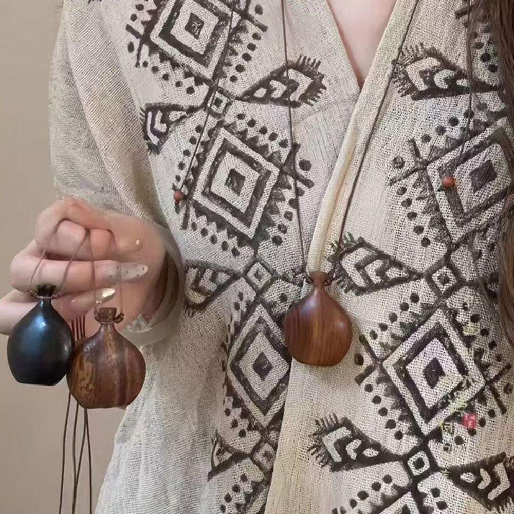 Ожерелье из цепочки «Деревянный свитер» с длинным кулоном, новое ожерелье «Флагон»