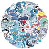 50 Cartoon Love Shark Stickers Personalized Decorative Suitcase Notebook Waterproof No Repeat Stickers