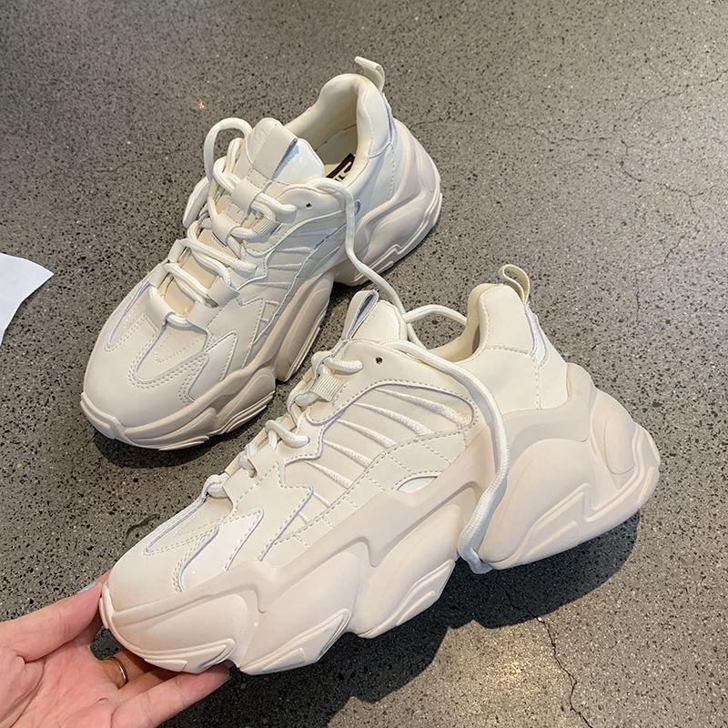 Черные туфли Daddy для женщин, удобные, универсальные, на толстой подошве, одинарные, весенние и осенние, студенческие спортивные туфли Tide