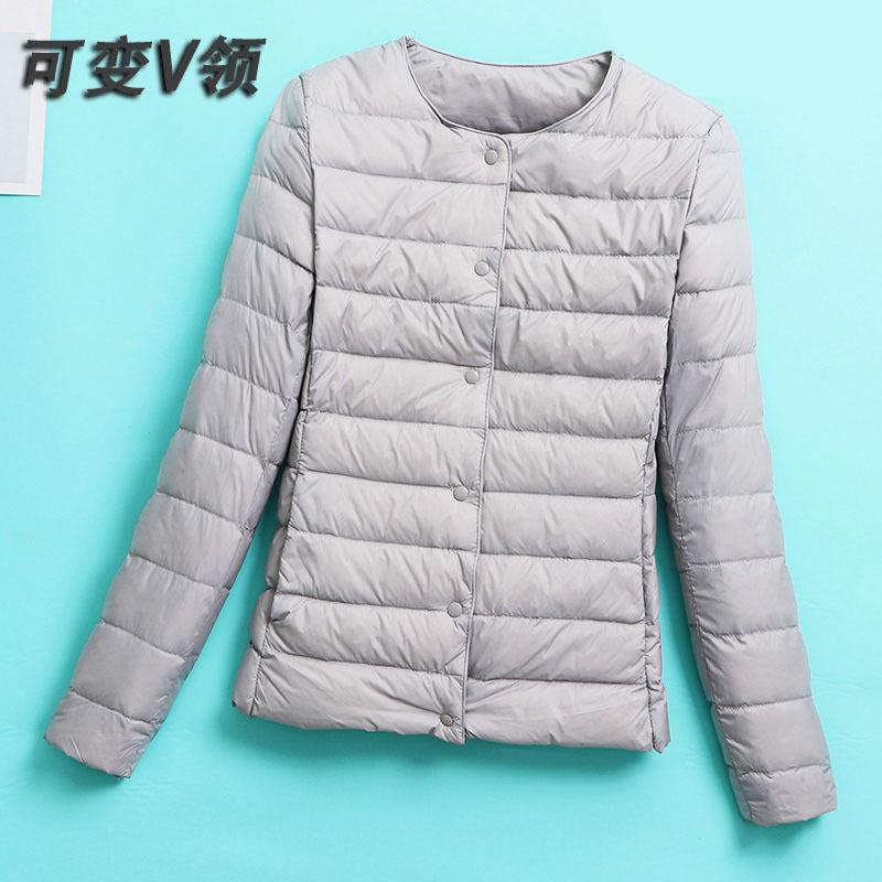 Новая круглая шея пуховик, женская облегающая майка, легкая и трансформируемая V-образный вырез теплая короткая куртка, осенний и зимний жилет