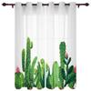 Кактус Тропические растения Оконные шторы Домашнее украшение Шторы для гостиной Оконные украшения Шторы Cortinas Для кухни Спальни