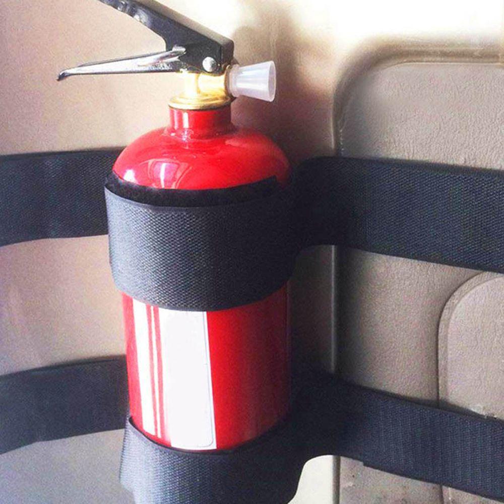 5PCS Safety Black Nylon Fire Extinguisher Holder Magic Buckle Car Trunk Bag Bandage Tape