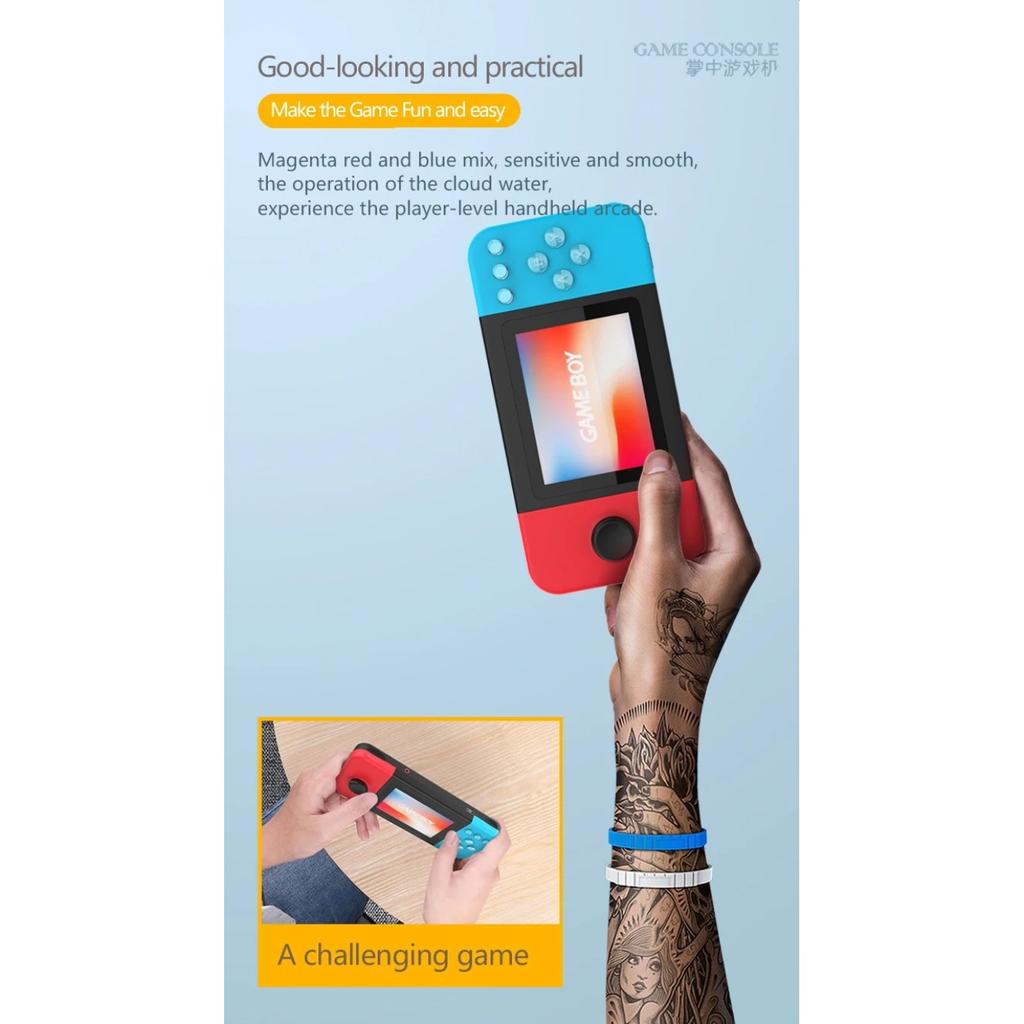Новая цветная HD-экран мини портативная игровая консоль 8 бит классика 500 ретро видео плеер ТВ выход карманный Gameboy Box детский подарок