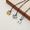 Adjustable Pony Sweater Chain Long Leather Rope Necklace Fashion Horse Pendant Necklace Girls