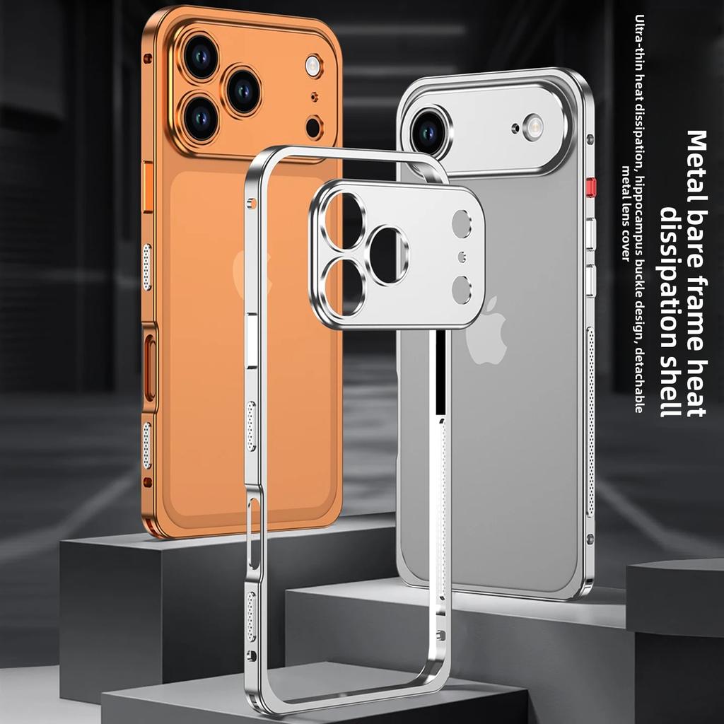Цветной Прочный Алюминиевый Сплав Тонкий Каркас Чехол Для IPhone 17 Pro Max 17 Air 17Pro Теплоотвод Защита От Падений