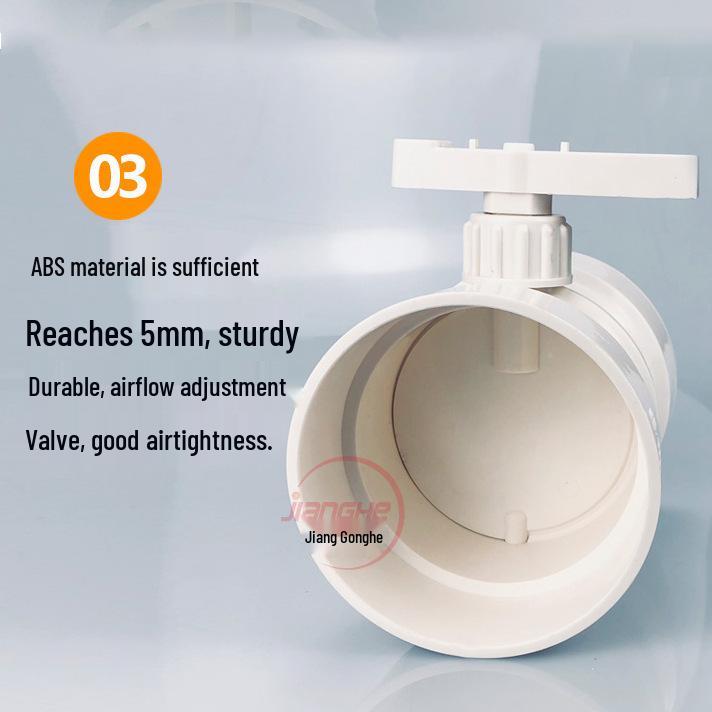 ПВХ ручной дроссель-бабочка для вентиляционных каналов (Размеры: 75, 110, 160, 200)