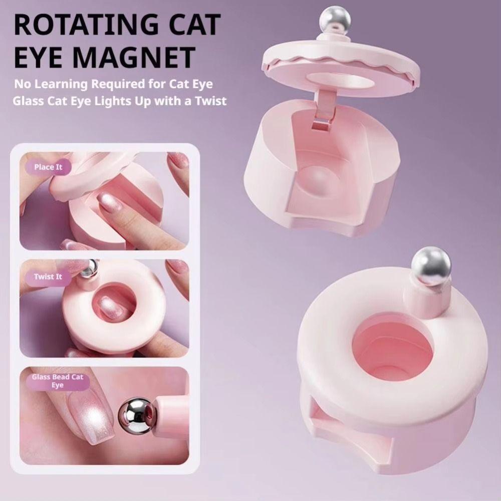 360° Rotating Rotating Cat Eye Magnet Multi Facet Cat Eye Nail Manicure Tool Home Use