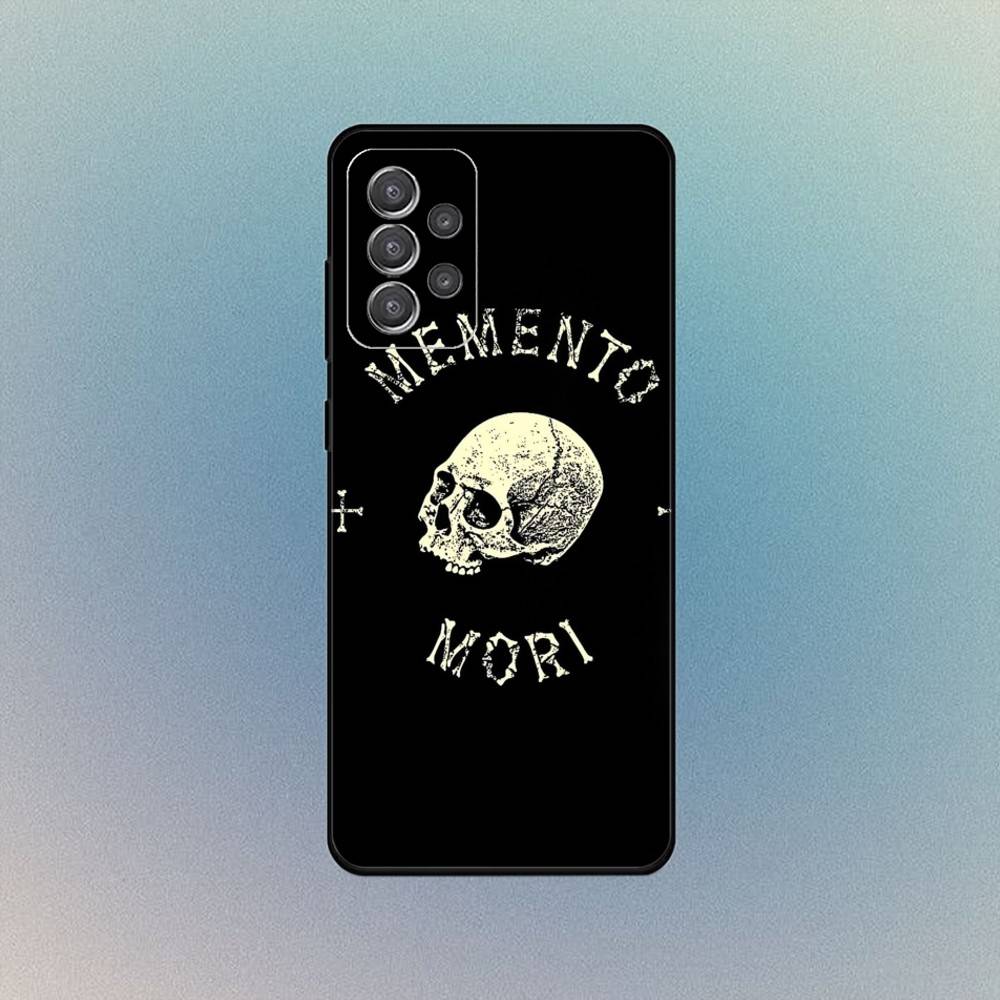 Чехол для телефона Memento Mori для Samsung S25, S24, S21, S22, S23, S30, Ultra, S20, Plus, Fe, Lite, Note, 10, 9, 5G Черная крышка