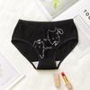 Black Cat Combination Triangle for Girls Cotton Underwear Cute Lingerie Comfortable Mid Waist Panties