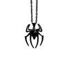 Black and Red Crystal Spider Pendant Necklace